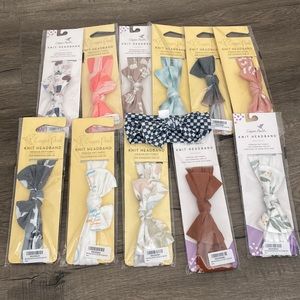 Copper Pearl baby knit headbands